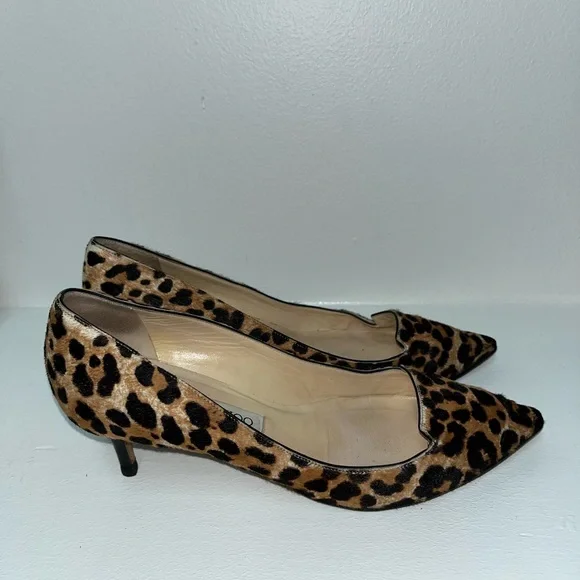 Jimmy Choo Leopard Kitten Heels - Picture 4 of 15
